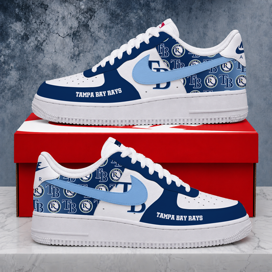 VIRAL EDITION - NEW CUSTOMIZED MLB21 TBR TAMPA BAY RAYS AF1 SHOES