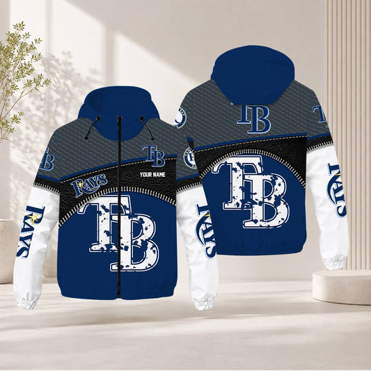 FINAL SALE - NEW CUSTOMIZED MLB21 TBR TAMPA BAY RAYS WINDBREAKER JACKET