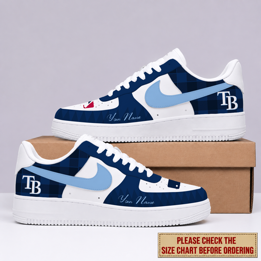 VIRAL EDITION - NEW CUSTOMIZED MLB21 TBR TAMPA BAY RAYS AF1 SHOES