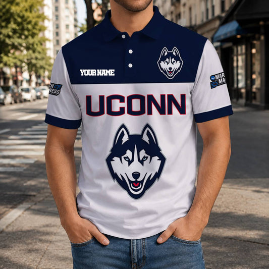 MEGA SALE - NEW CUSTOMIZED NCAA MAM21 UCH UCONN HUSKIES T-SHIRT, POLO SHIRT, ZIP POLO SHIRT, SWEATSHIRT, HOODIE & ZIP HOODIE