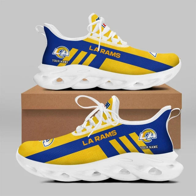 VIRAL EDITION - NEW CUSTOMIZED NFL22 LAR LOS ANGELES RAMS UNISEX MAX SOUL SHOES