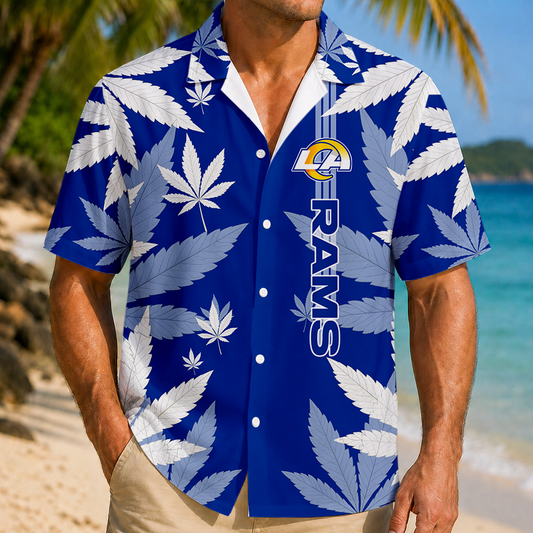 FINAL SALE - NEW CUSTOMIZED NFL22 LAR LOS ANGELES RAMS UNISEX HAWAIIAN SHIRT