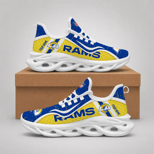 LIMITED EDITION - NEW CUSTOMIZED NFL22 LAR LOS ANGELES RAMS MAX SOUL SHOES