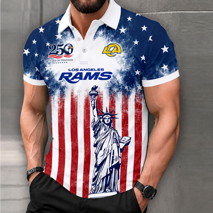 LIMITED EDITION - NEW CUSTOMIZED NFL22 LAR LOS ANGELES RAMS POLO SHIRT, ZIP POLO SHIRT & T-SHIRTS
