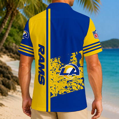 FINAL SALE - NEW CUSTOMIZED NFL22 LAR LOS ANGELES RAMS UNISEX HAWAIIAN SHIRT