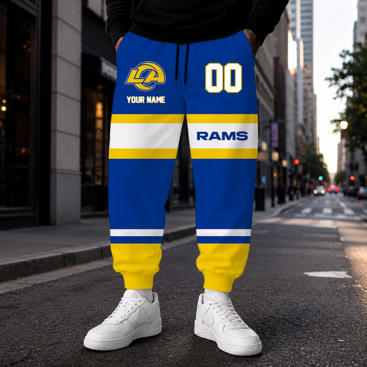 EXCLUSIVE EDITION - NEW CUSTOMIZED NFL22 LAR LOS ANGELES RAMS SWEATPANTS