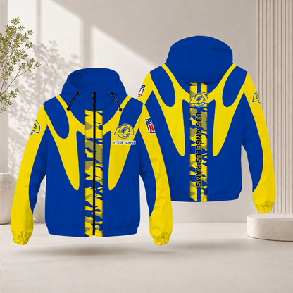 FLASH SALE - NEW CUSTOMIZED NFL22 LAR LOS ANGELES RAMS WINDBREAKER JACKET