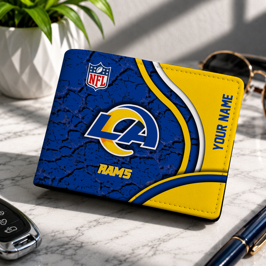LIMITED EDITION - NEW CUSTOMIZED NFL22 LAR LOS ANGELES RAMS LEATHER WALLET