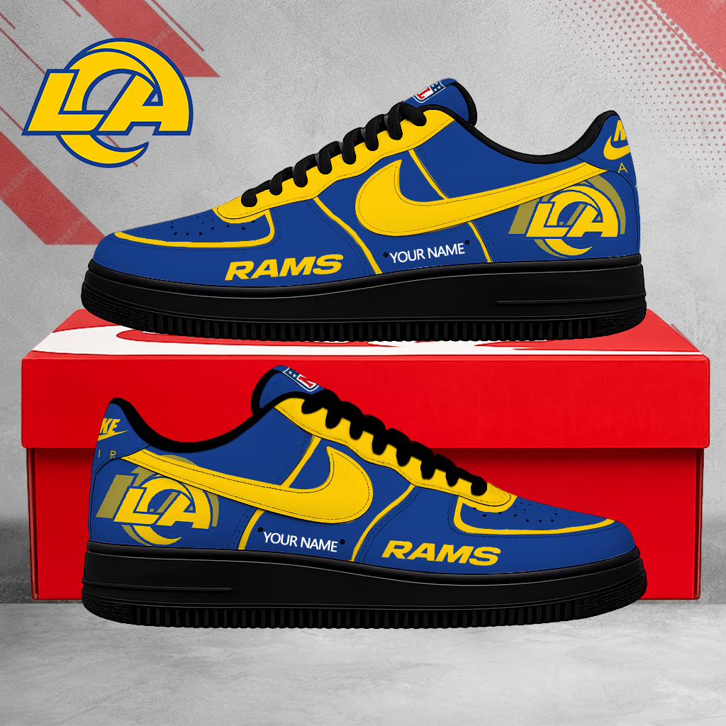 EXCLUSIVE EDITION - NEW CUSTOMIZED NFL22 LAR LOS ANGELES RAMS AF1 SHOES