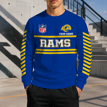 FINAL SALE - NEW CUSTOMIZED NFL22 LAR LOS ANGELES RAMS UNISEX SWEATSHIRT