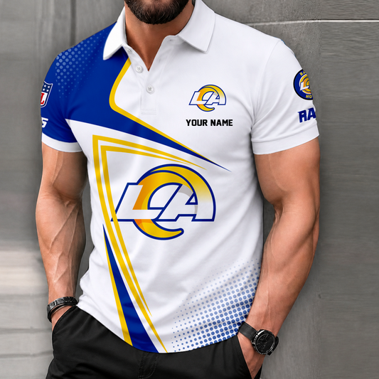 FINAL SALE - NEW CUSTOMIZED NFL22 LAR LOS ANGELES RAMS T-SHIRT, POLO SHIRT, ZIP POLO SHIRT, SWEATSHIRT, HOODIE & ZIP HOODIE