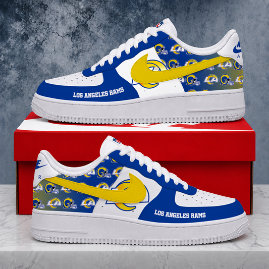 FINAL SALE - NEW CUSTOMIZED NFL22 LAR LOS ANGELES RAMS AF1 SHOES