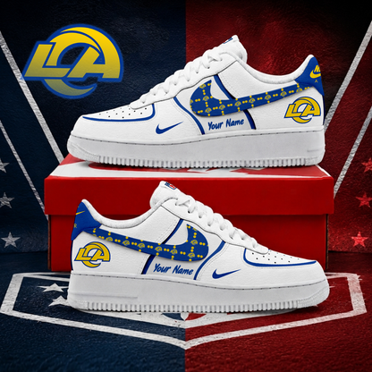 FINAL SALE - NEW CUSTOMIZED NFL22 LAR LOS ANGELES RAMS AF1 SHOES
