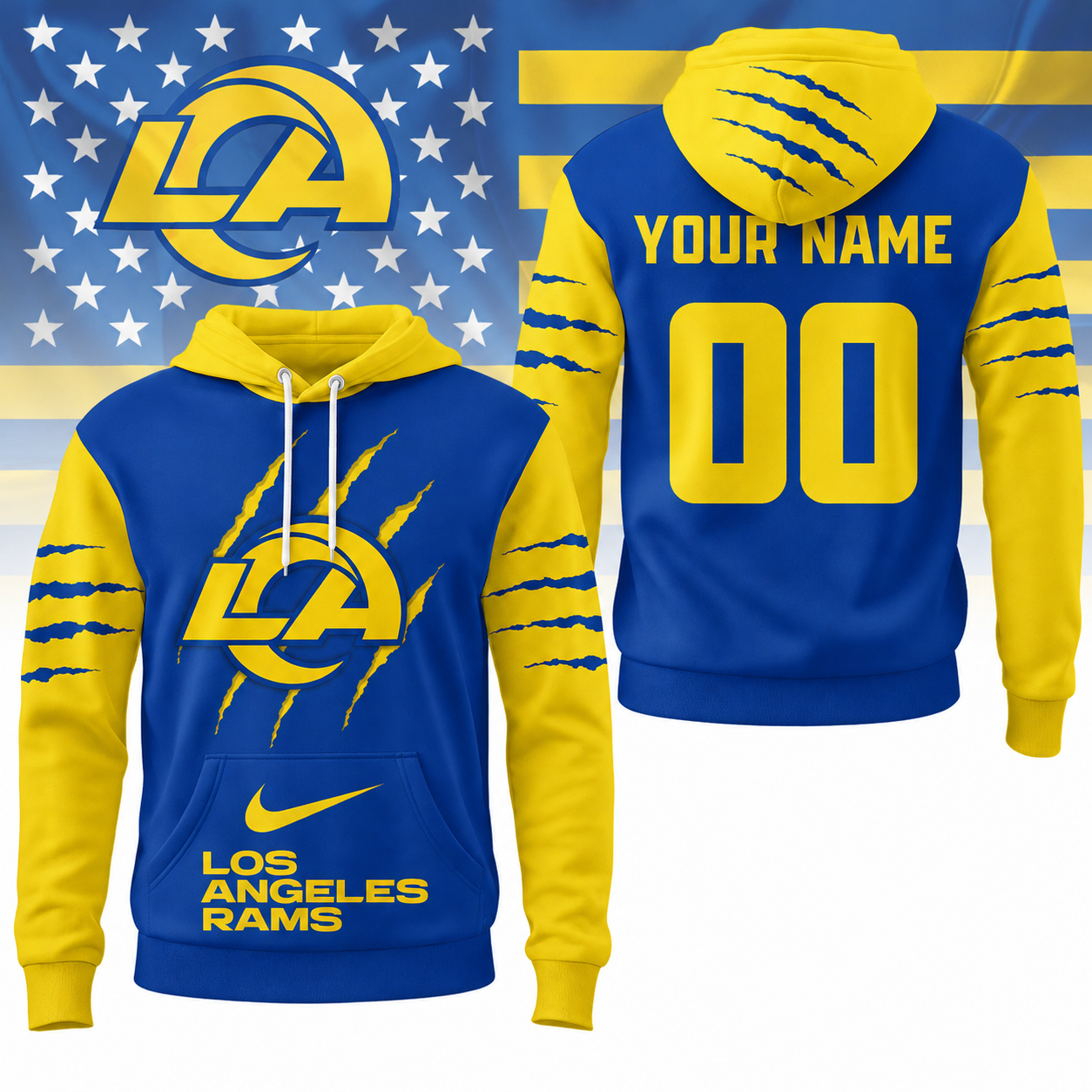 VIRAL EDITION - NEW CUSTOMIZED NFL22 LAR LOS ANGELES RAMS T-SHIRT, POLO SHIRT, ZIP POLO SHIRT, SWEATSHIRT, HOODIE & ZIP HOODIE