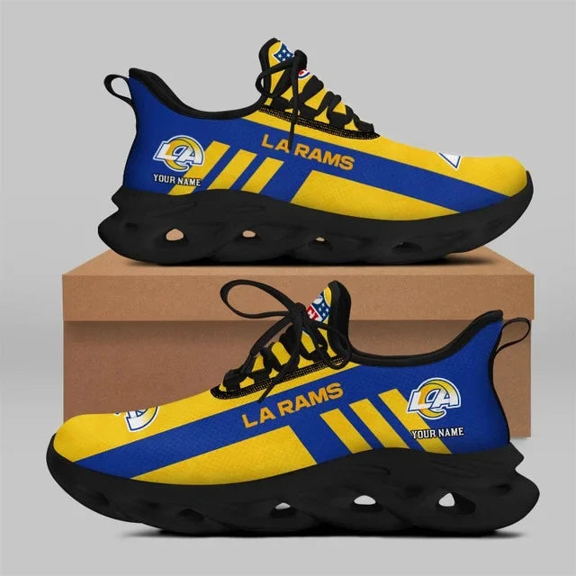 VIRAL EDITION - NEW CUSTOMIZED NFL22 LAR LOS ANGELES RAMS UNISEX MAX SOUL SHOES