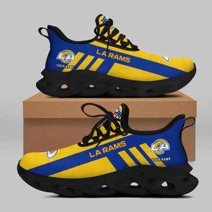 VIRAL EDITION - NEW CUSTOMIZED NFL22 LAR LOS ANGELES RAMS UNISEX MAX SOUL SHOES