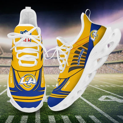 SPECIAL EDITION - NEW CUSTOMIZED NFL22 LAR LOS ANGELES RAMS UNISEX MAX SOUL SHOES