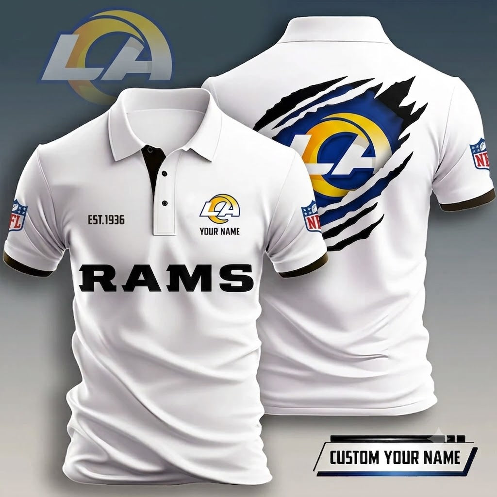 FLASH SALE - NEW CUSTOMIZED NFL22 LAR LOS ANGELES RAMS T-SHIRT, POLO SHIRT, ZIP POLO SHIRT, HOODIE, ZIP HOODIE & SWEATSHIRT