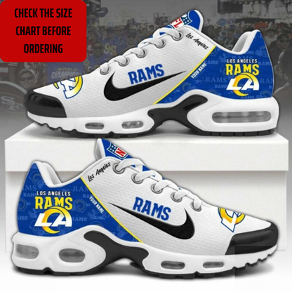 LIMITED EDITION - NEW CUSTOMIZED NFL22 LAR LOS ANGELES RAMS AIR MAX PLUS SNEAKERS