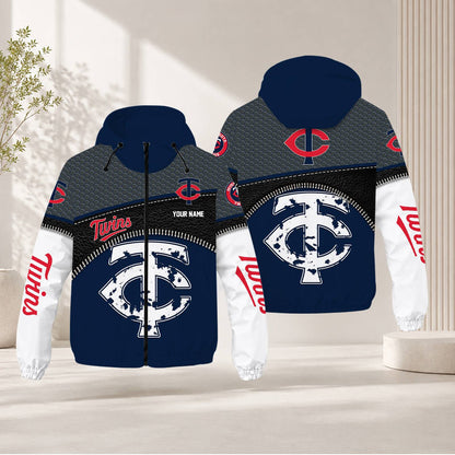 FINAL SALE - NEW CUSTOMIZED MLB22 MTS MINNESOTA TWINS WINDBREAKER JACKET