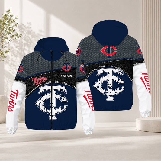FINAL SALE - NEW CUSTOMIZED MLB22 MTS MINNESOTA TWINS WINDBREAKER JACKET