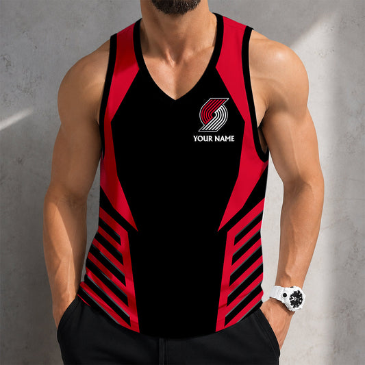 SPECIAL EDITION - NEW CUSTOMIZED NBA22 PTB PORTLAND TRAIL BLAZERS MEN'S TANK TOP