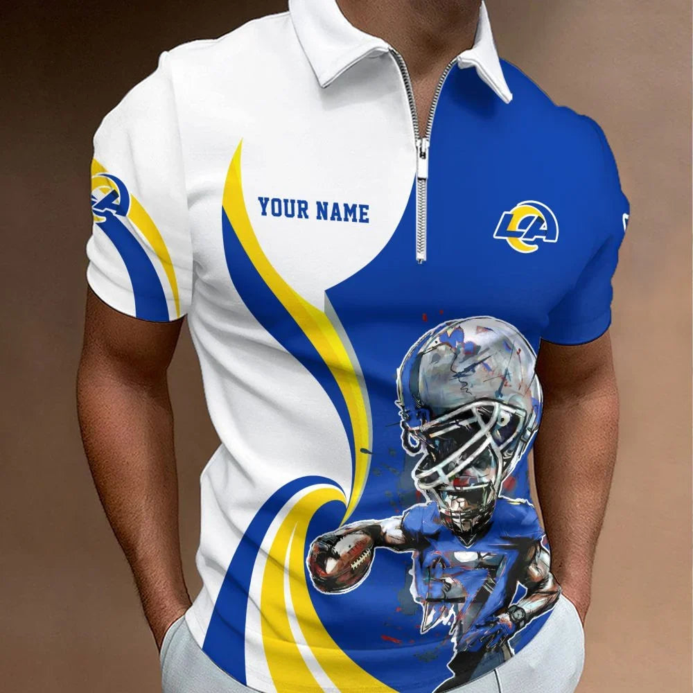 SPECIAL EDITION - NEW CUSTOMIZED NFL22 LAR LOS ANGELES RAMS T-SHIRT, POLO SHIRT, ZIP POLO SHIRT, SWEATSHIRT, HOODIE & ZIP HOODIE