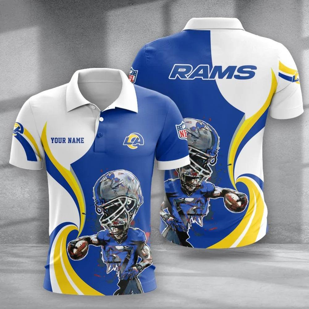 SPECIAL EDITION - NEW CUSTOMIZED NFL22 LAR LOS ANGELES RAMS T-SHIRT, POLO SHIRT, ZIP POLO SHIRT, SWEATSHIRT, HOODIE & ZIP HOODIE