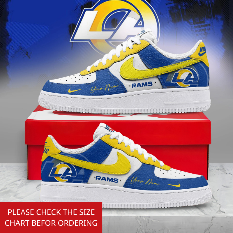 FINAL SALE - NEW CUSTOMIZED NFL22 LAR LOS ANGELES RAMS AF1 SHOES