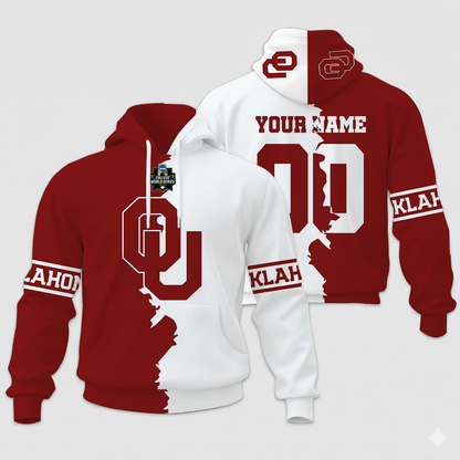 MEGA SALE - NEW CUSTOMIZED COLLEGE WORLD SERIES NCAA22 OKLAHOMA SOONERS UNISEX HOODIE & ZIP HOODIE