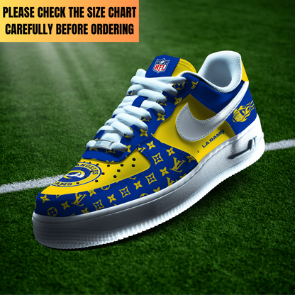 VIRAL EDITION - NEW CUSTOMIZED NFL22 LAR LOS ANGELES RAMS AF1 SHOES
