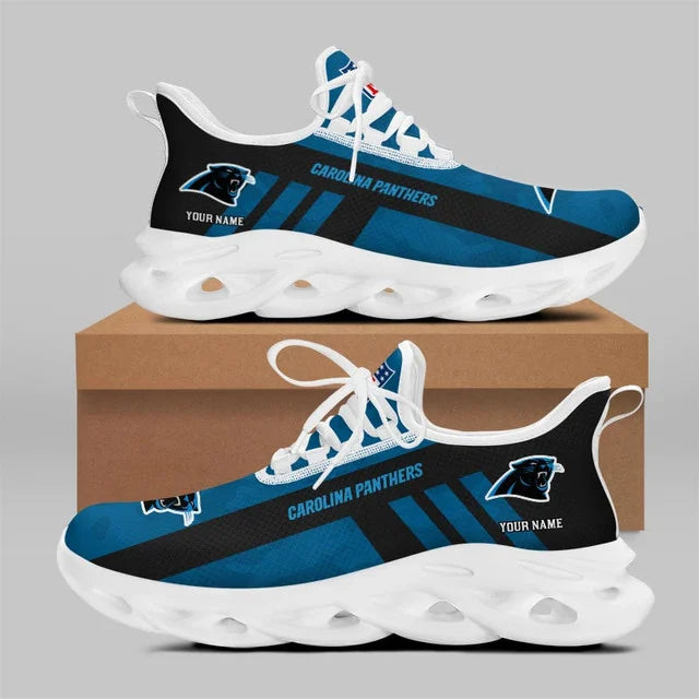 VIRAL EDITION - NEW CUSTOMIZED NFL23 CLP CAROLINA PANTHERS UNISEX MAX SOUL SHOES