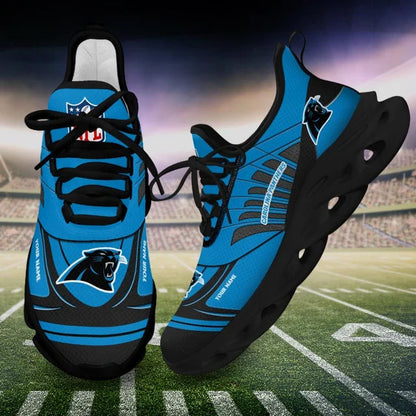 SPECIAL EDITION - NEW CUSTOMIZED NFL23 CLP CAROLINA PANTHERS UNISEX MAX SOUL SHOES