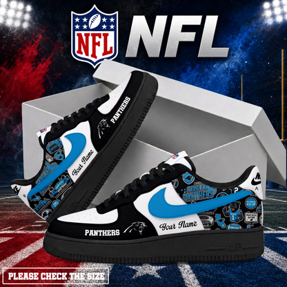 FINAL SALE - NEW CUSTOMIZED NFL23 CLP CAROLINA PANTHERS AF1 SHOES
