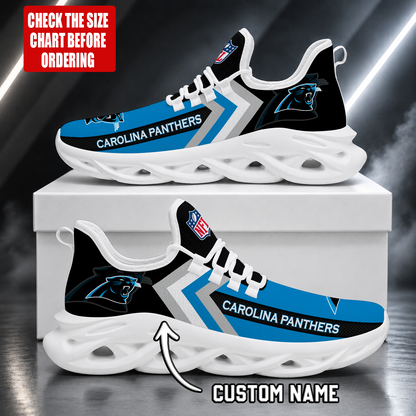 FINAL SALE - NEW CUSTOMIZED NFL23 CLP CAROLINA PANTHERS UNISEX MAX SOUL SHOES