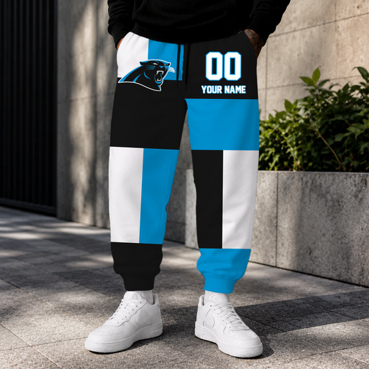 VIRAL EDITION - NEW CUSTOMIZED NFL23 CLP CAROLINA PANTHERS SWEATPANTS