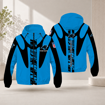 FLASH SALE - NEW CUSTOMIZED NFL23 CLP CAROLINA PANTHERS WINDBREAKER JACKET
