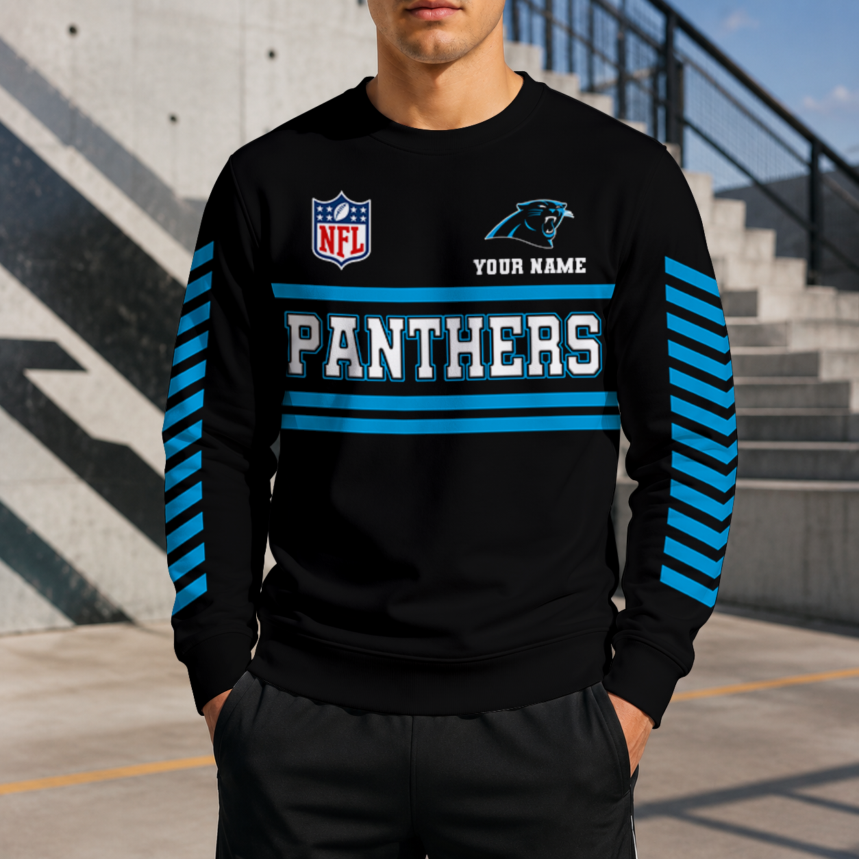 FINAL SALE - NEW CUSTOMIZED NFL23 CLP CAROLINA PANTHERS UNISEX SWEATSHIRT