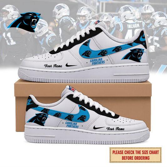 VIRAL EDITION - NEW CUSTOMIZED NFL23 CLP CAROLINA PANTHERS AF1 SHOES