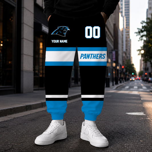 EXCLUSIVE EDITION - NEW CUSTOMIZED NFL23 CLP CAROLINA PANTHERS SWEATPANTS