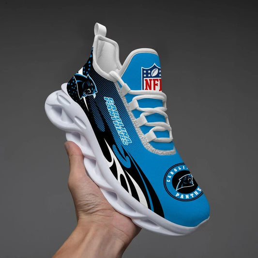 VIRAL EDITION - NEW CUSTOMIZED NFL23 CLP CAROLINA PANTHERS UNISEX MAX SOUL SHOES