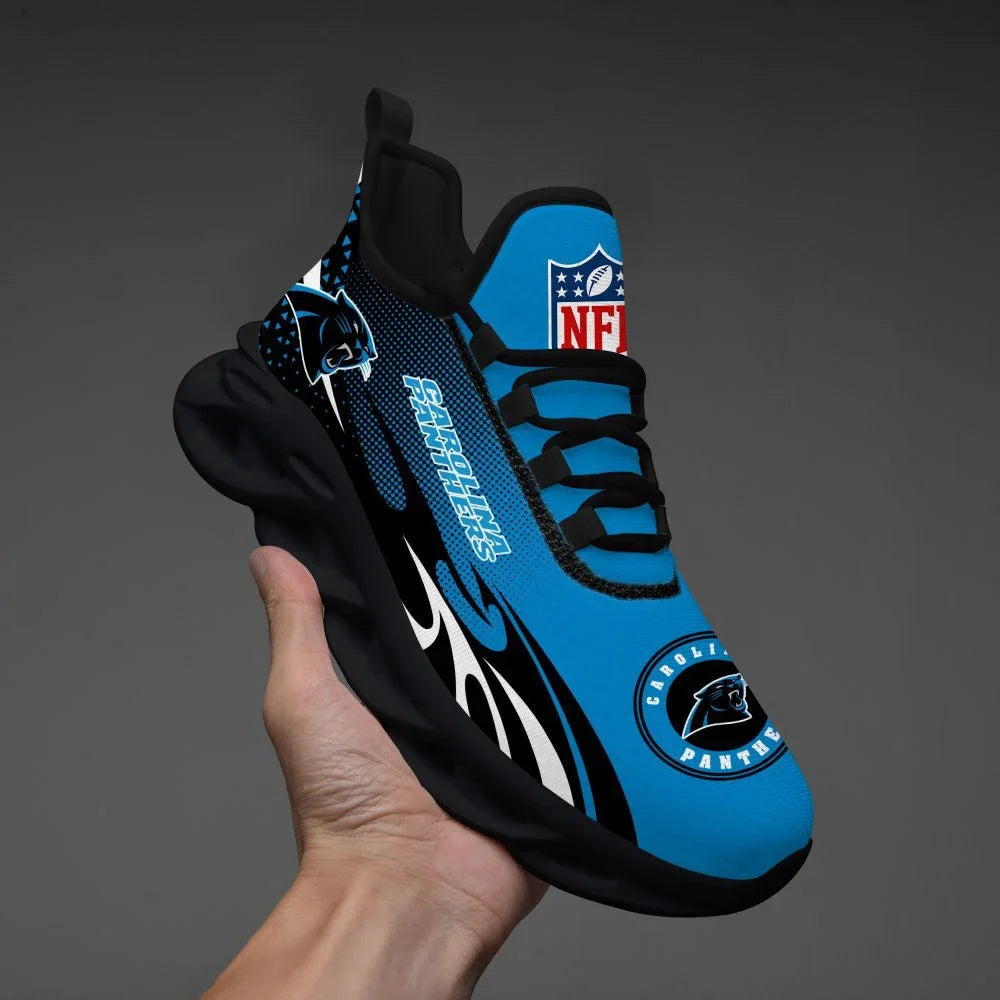 VIRAL EDITION - NEW CUSTOMIZED NFL23 CLP CAROLINA PANTHERS UNISEX MAX SOUL SHOES