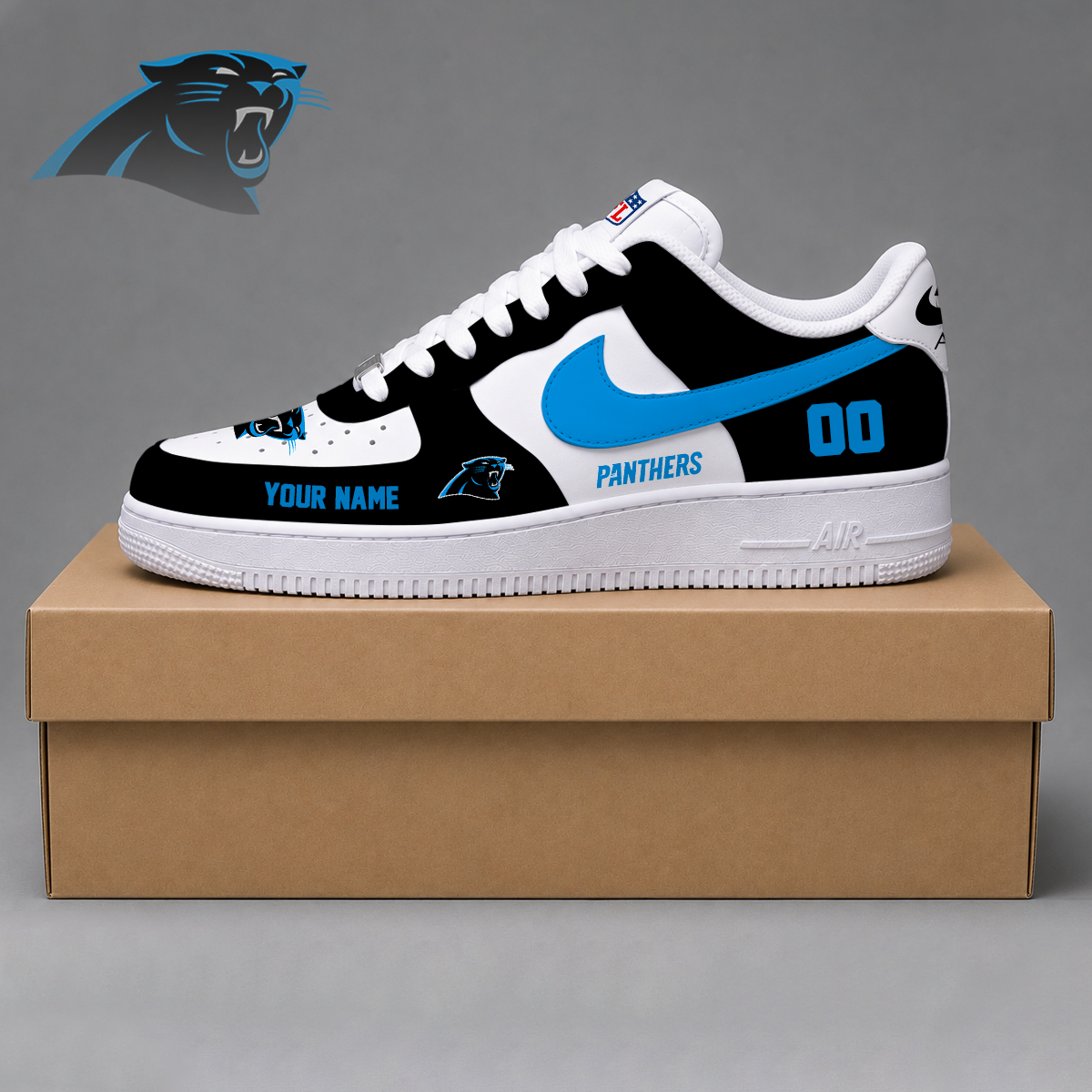 ELITE EDITION - NEW CUSTOMIZED NFL23 CLP CAROLINA PANTHERS AF1 SHOES