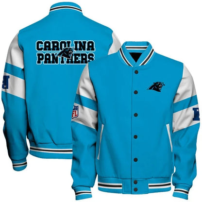 VIRAL EDITION - NEW CUSTOMIZED NFL23 CLP CAROLINA PANTHERS SATIN VARSITY & BASEBALL JACKET