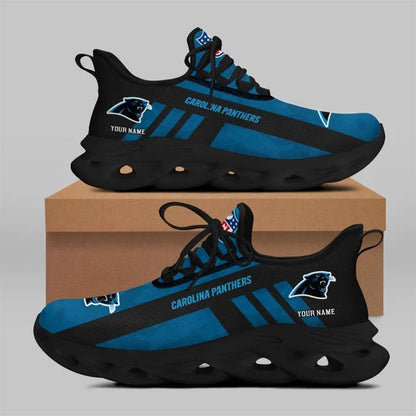 VIRAL EDITION - NEW CUSTOMIZED NFL23 CLP CAROLINA PANTHERS UNISEX MAX SOUL SHOES
