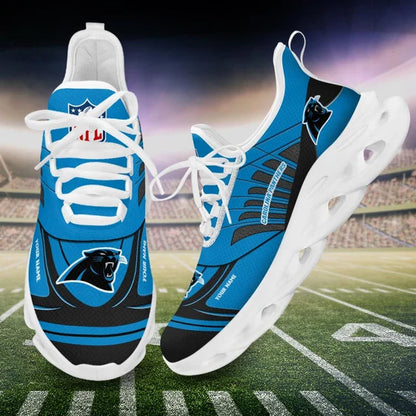SPECIAL EDITION - NEW CUSTOMIZED NFL23 CLP CAROLINA PANTHERS UNISEX MAX SOUL SHOES