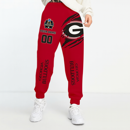 LIMITED DROP - NEW CUSTOMIZED COLLEGE WORLD SERIES NCAA23 GEB GEORGIA BULLDOGS UNISEX LONG PANTS