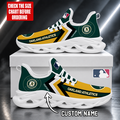 FINAL SALE - NEW CUSTOMIZED MLB23 OAS OAKLAND ATHLETICS MAX SOUL SHOES