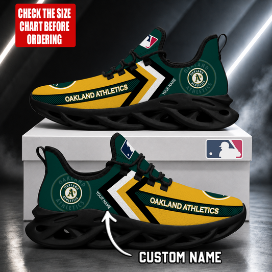FINAL SALE - NEW CUSTOMIZED MLB23 OAS OAKLAND ATHLETICS MAX SOUL SHOES