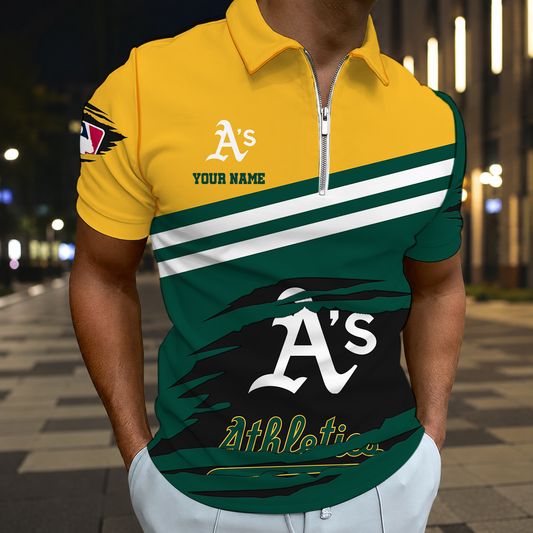 HOT DEAL - NEW CUSTOMIZED MLB23 OAS OAKLAND ATHLETICS T-SHIRT, POLO SHIRT, ZIP POLO SHIRT, SWEATSHIRT, HOODIE & ZIP HOODIE